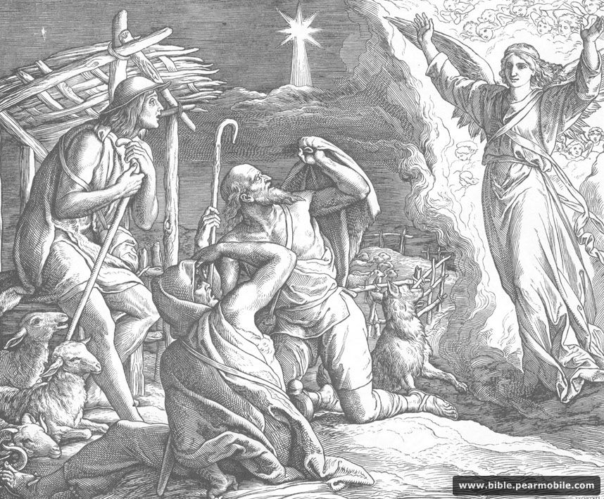 От Луки 2:9 - Angel Appears to Shepherds