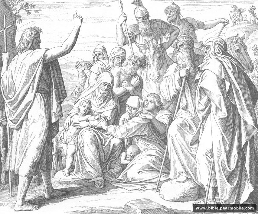 Lúkasarguðspjall 3:3 - John the Baptist Preaching