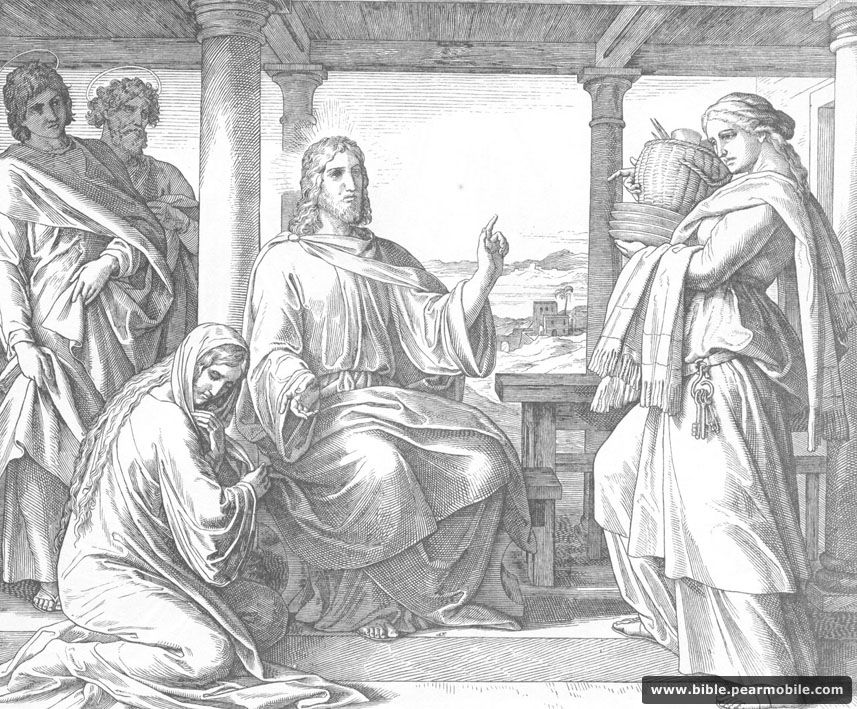 Κατά Λουκάν 10:40 - Jesus, Mary, and Martha