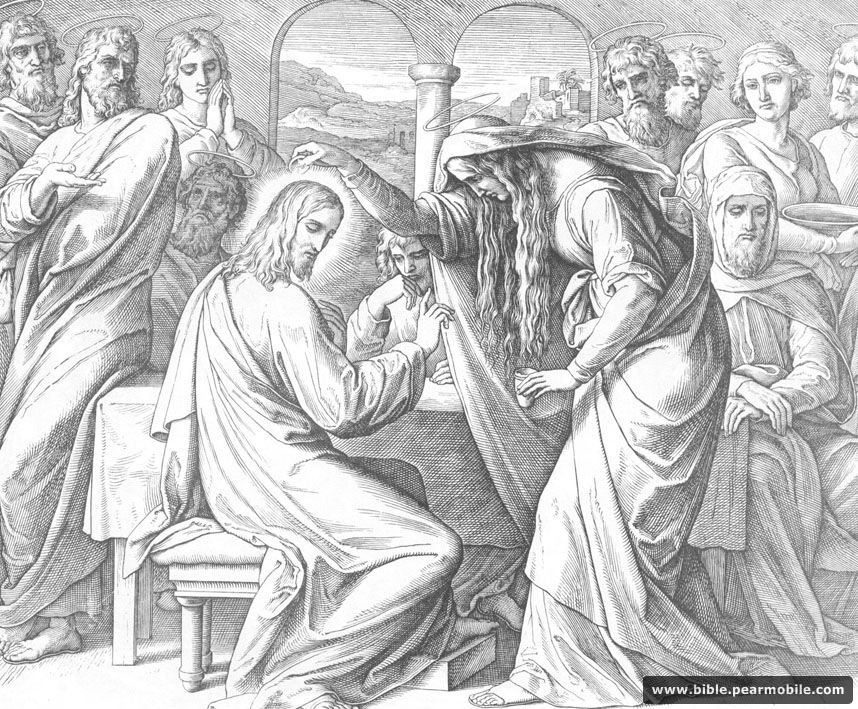 Matteus 26:7 - Jesus Anointed at Bethany