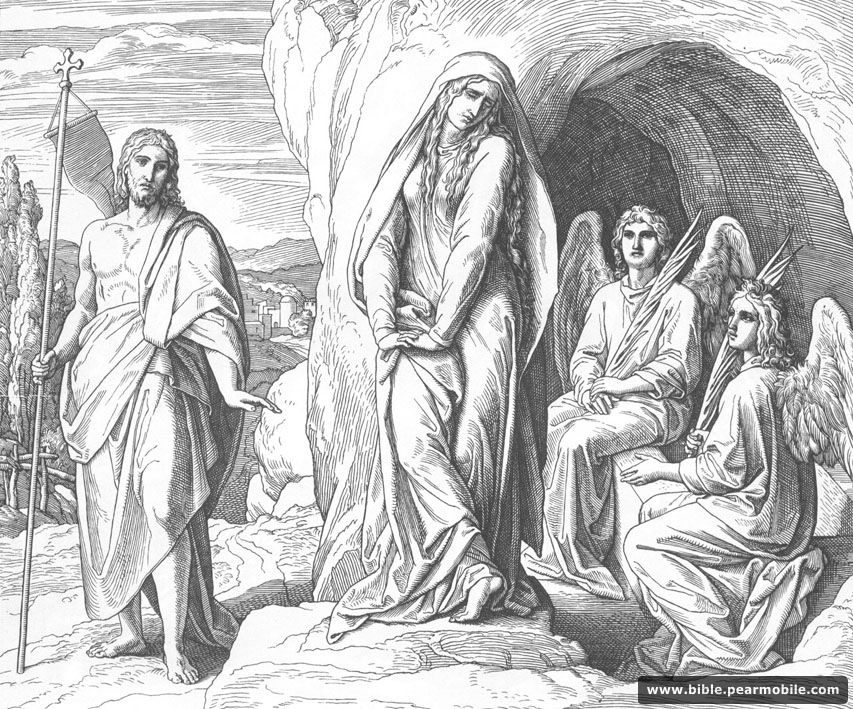 Johanneksen 20:13 - Jesus Appears to Mary Magdalene