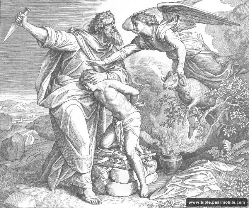 První Mojžíšova 22:13 - Abraham Sacrifices Isaac