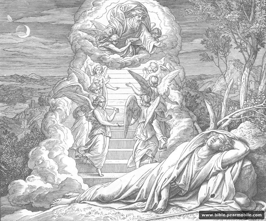 Ensimmäinen Mooseksen kirja 28:17 - Jacob’s Ladder