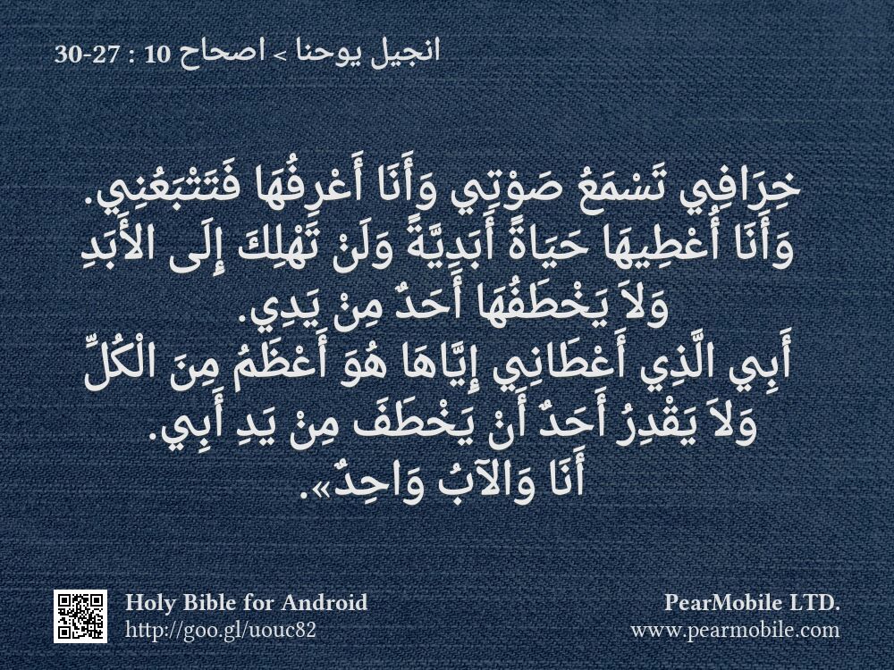 انجيل يوحنا, اصحاح 10:27-30
