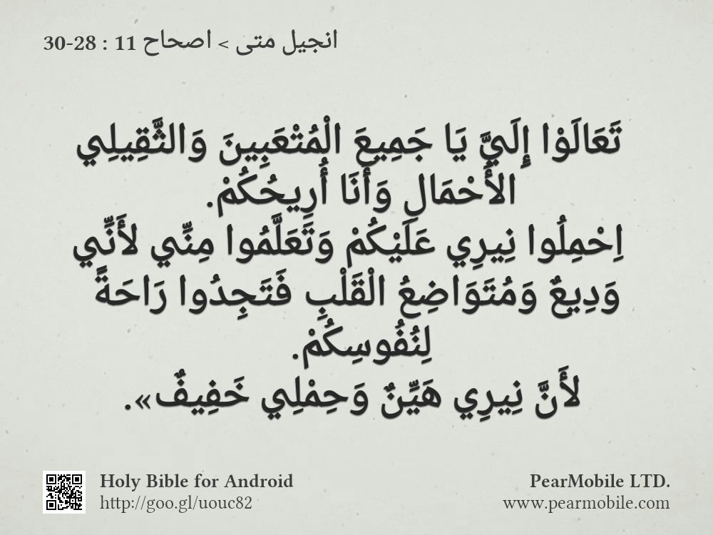 انجيل متى, اصحاح 11:28-30
