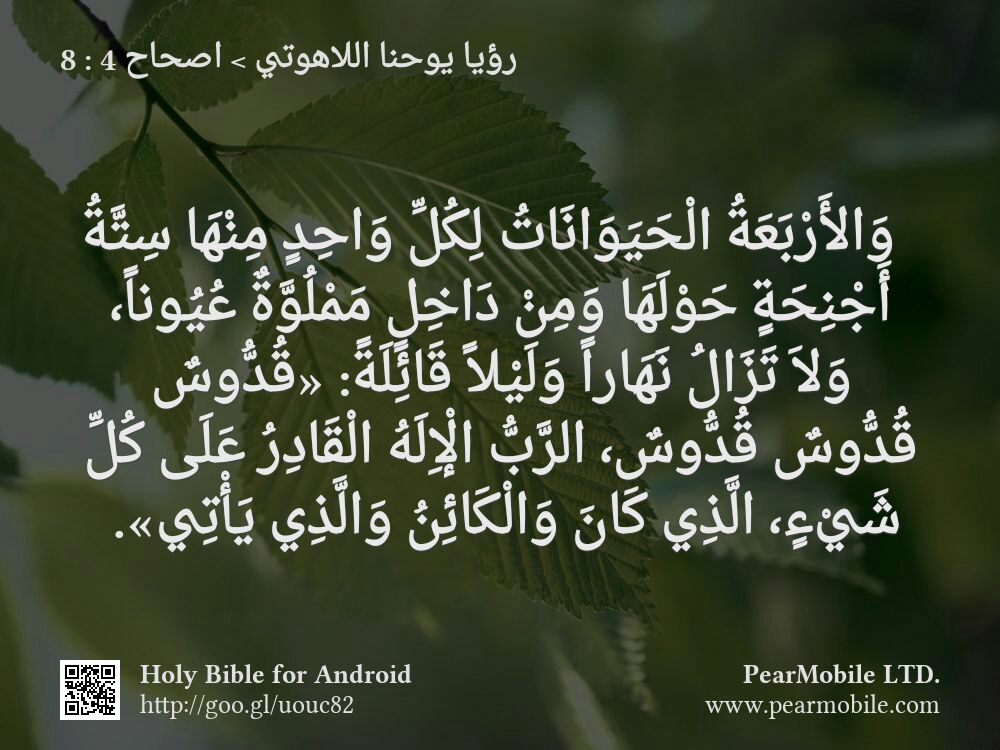رؤيا يوحنا اللاهوتي, اصحاح 4:8