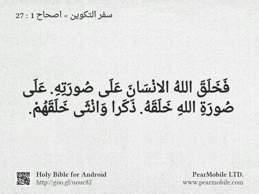 سفر التكوين, اصحاح 1:27
