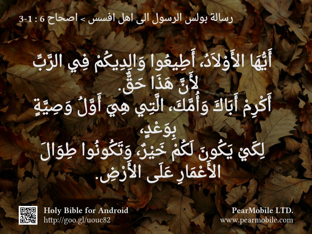 رسالة بولس الرسول الى اهل افسس, اصحاح 6:1-3