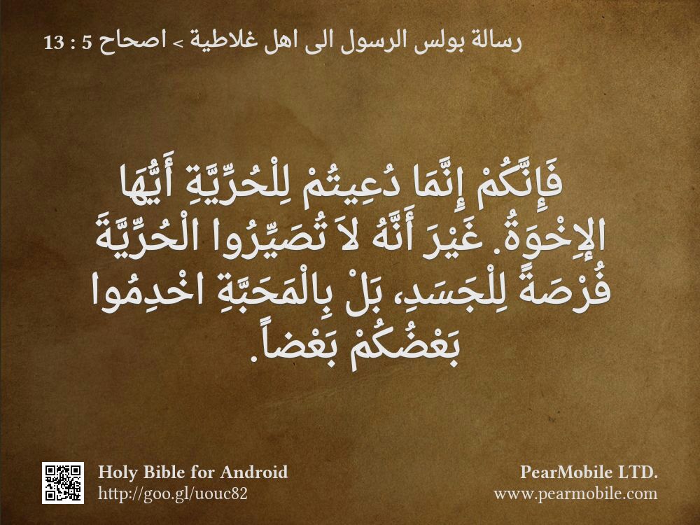 رسالة بولس الرسول الى اهل غلاطية, اصحاح 5:13