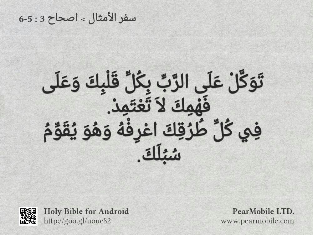سفر الأمثال, اصحاح 3:5-6