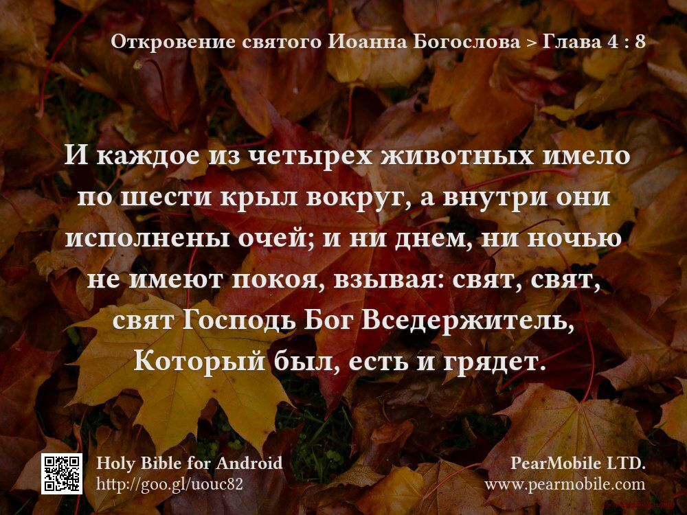 Откровение святого Иоанна Богослова, Глава 4:8