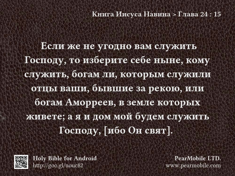 Книга Иисуса Навина, Глава 24:15