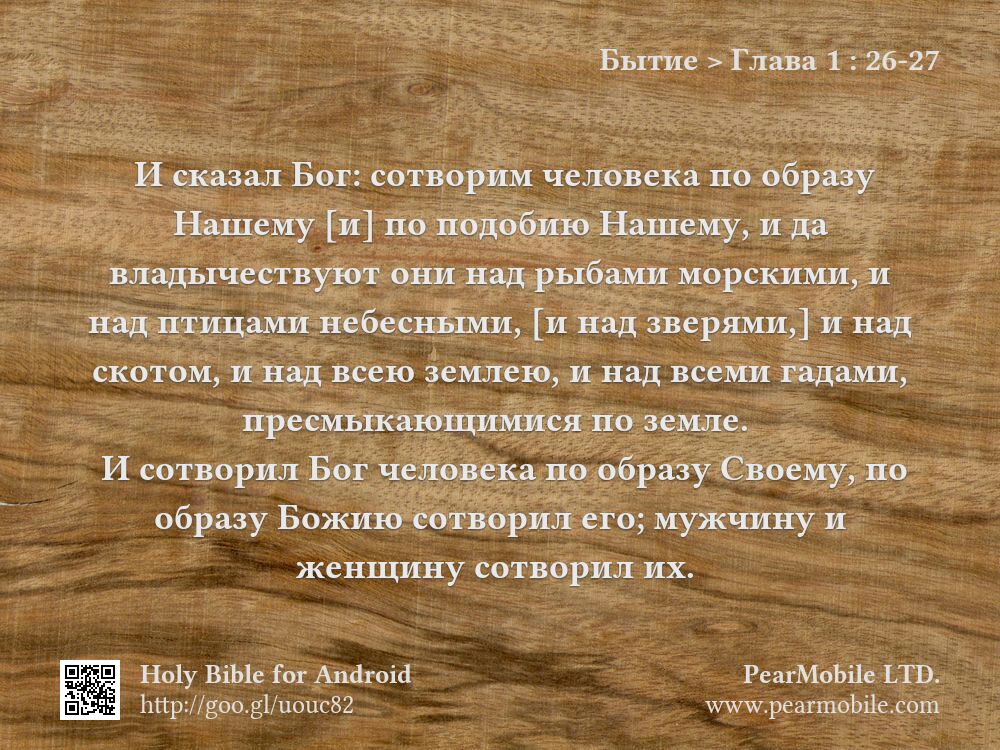Бытие, Глава 1:26-27