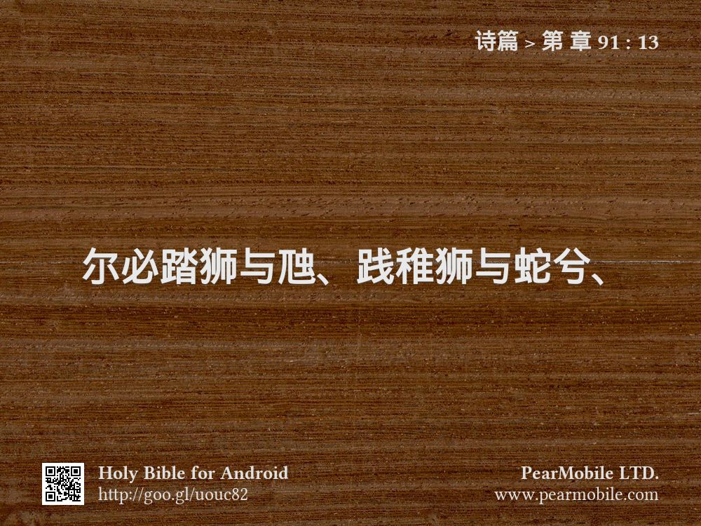 诗篇, 第 章 91:13