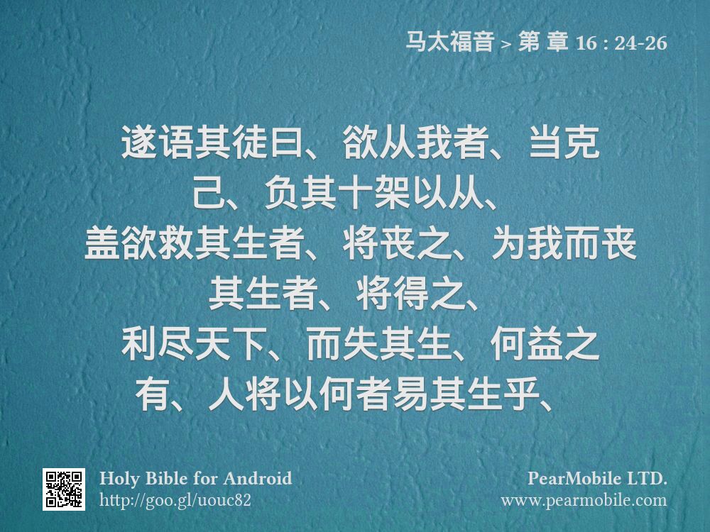 马太福音, 第 章 16:24-26